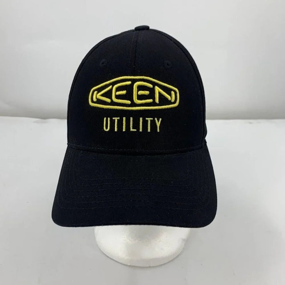 Keen Utility Black / Yellow Adjustable fitted Cap Hat Size L-XL‎ NWOT - Picture 1 of 8